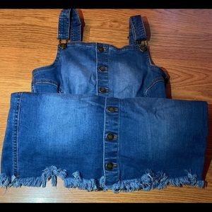 Button down denim jeans dress